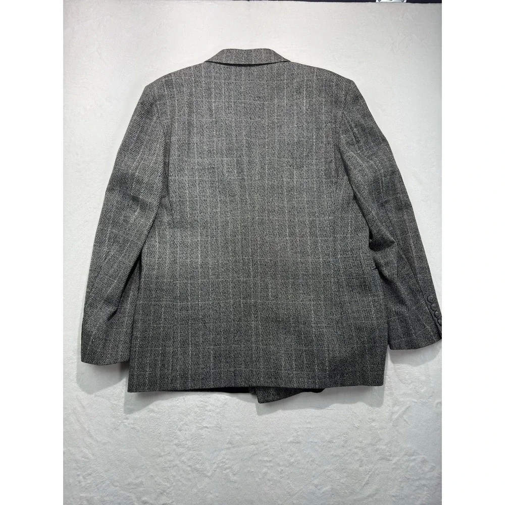 Strathmore Blazer Mens 40 Wool Herringbone Sport Coat Double Breasted Jacket